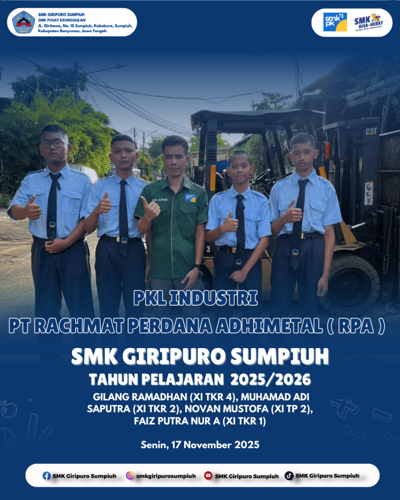 PKL Industri SMK Giripuro Sumpiuh di PT Rachmat Perdana Adhimetal (RPA) Tahun Pelajaran 2025/2026